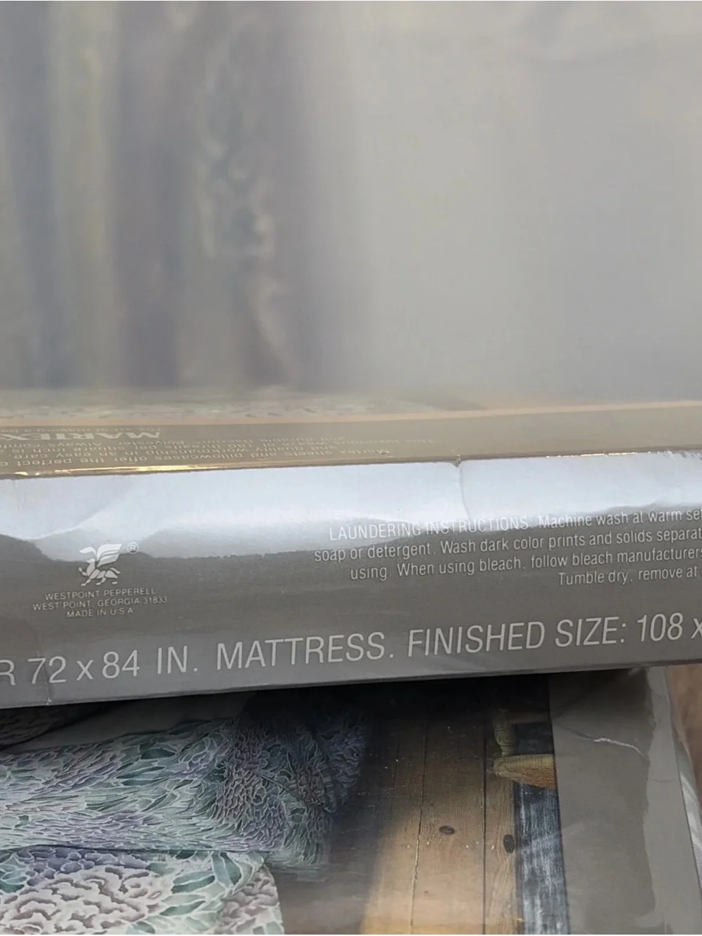 Vintage Martex Silk Forest Floral KING Sheet Set Flat & Fitted New Old Stock